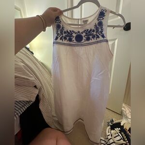 J. CREW blue and white mini dress!